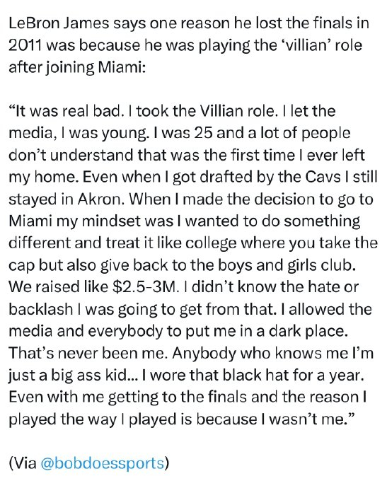 詹姆斯剖析2011年总决赛失